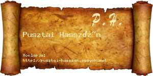 Pusztai Hasszán névjegykártya